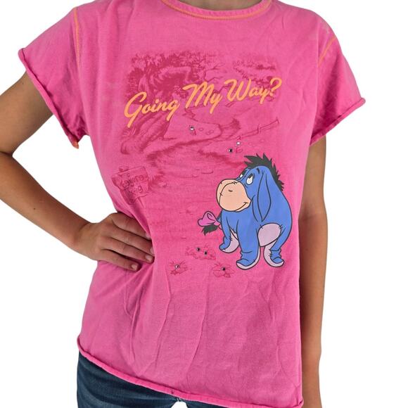 Eeyore Going My Way Relaxed T-Shirt Womens Sz S Wonderful World of Disney Y2K - Picture 1 of 5